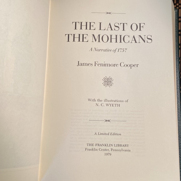 The Last of the Mohicans, Franklin Library Limited Edition LeatherBound Book - Picture 5 of 7